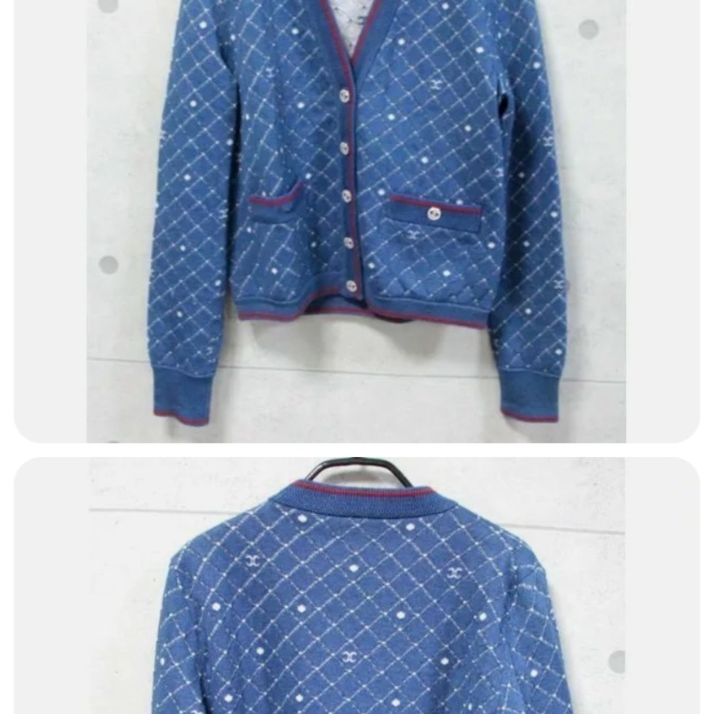 Chanel  blue cotton sweater set I am not selling I’m looking to purchase one